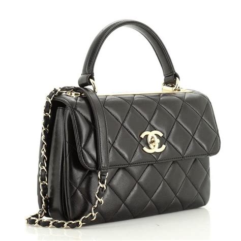 chanel top handle quilted bag